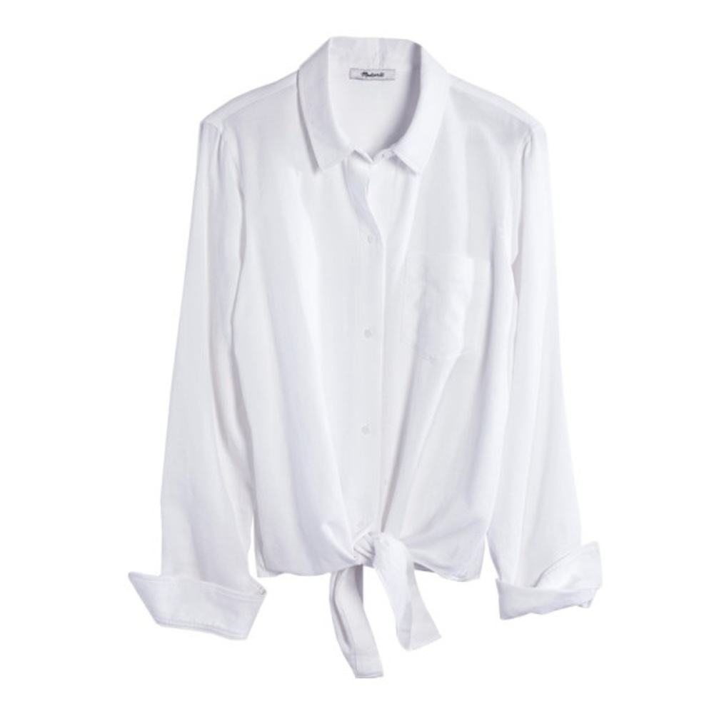 Madewell Tie-front Button down shirt